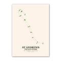 St Andrews Old Course Golf Course Map Print Poster | Scotland Golf Wall Art Decor