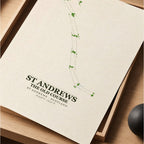 St Andrews Old Course Golf Course Map Print Poster | Scotland Golf Wall Art Decor