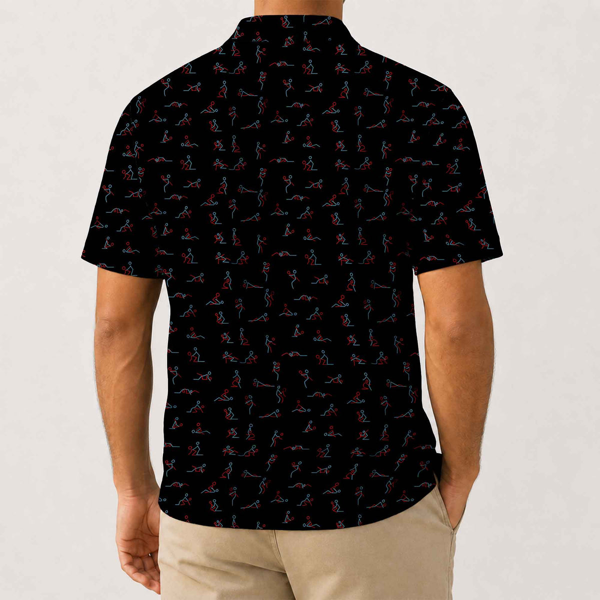 Funny Stick Figure Golf Polo - Golf Gift for Golfers