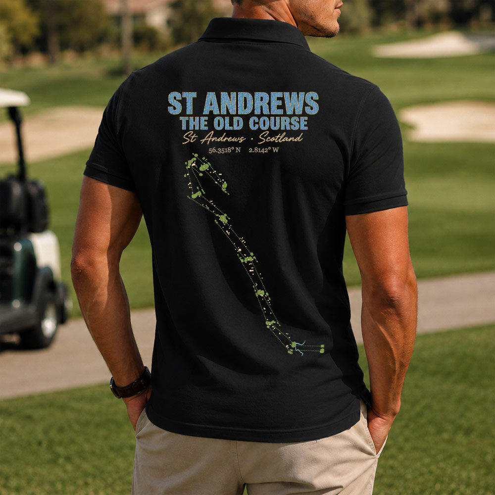 St Andrews The Old Course Polo Shirt - Golf Gift for Golfers