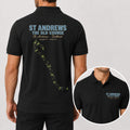 St Andrews The Old Course Polo Shirt - Golf Gift for Golfers, black