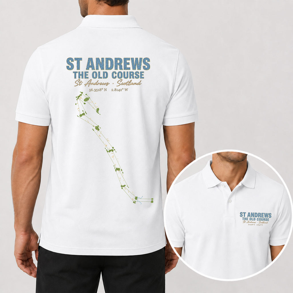 St Andrews The Old Course Polo Shirt - Golf Gift for Golfers