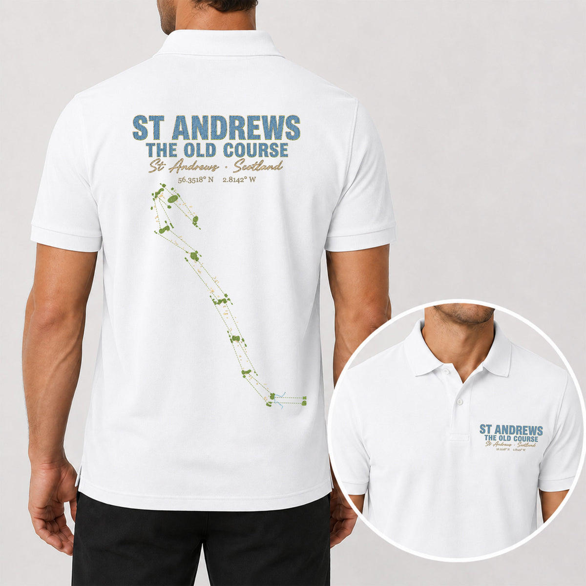 St Andrews The Old Course Polo Shirt - Golf Gift for Golfers