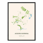 Augusta National course map showing the pine-lined Georgia layout