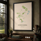 Augusta National Golf Course Map Print Poster | Georgia USA Golf Wall Art