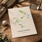 Augusta National Golf Course Map Print Poster | Georgia USA Golf Wall Art