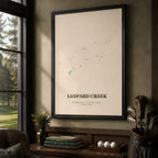 Leopard Creek Golf Course Map Print Poster | Mpumalanga South Africa Golf Wall Art