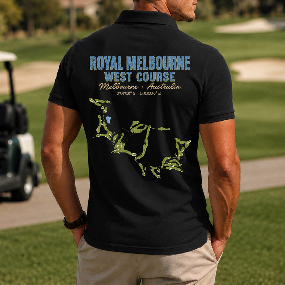 Royal Melbourne West Course Polo Shirt - Golf Gift for Golfers
