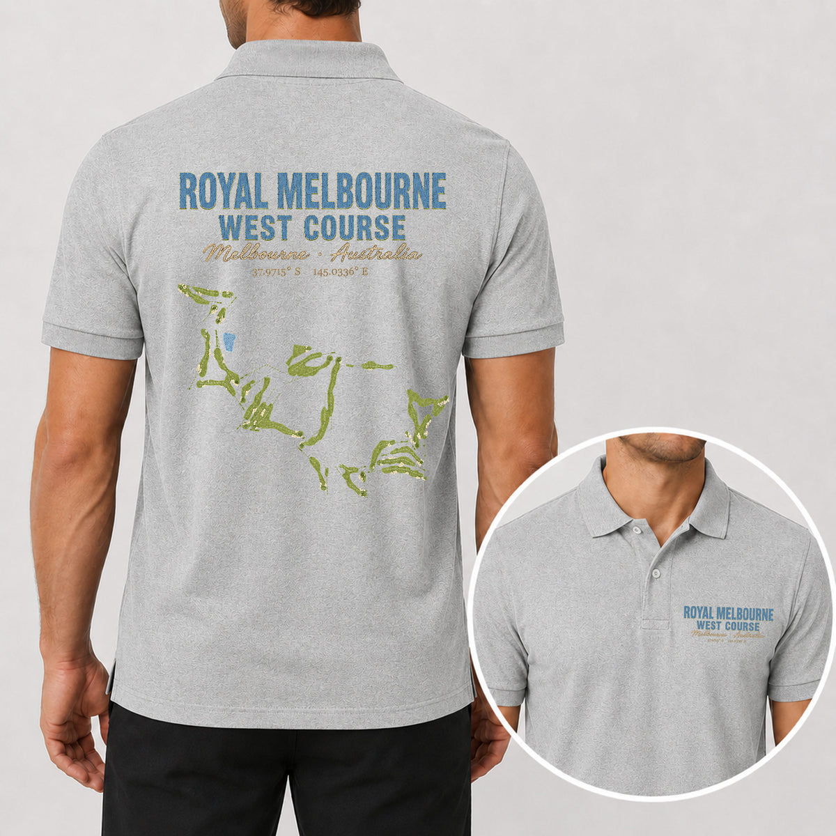 Royal Melbourne West Course Polo Shirt - Golf Gift for Golfers