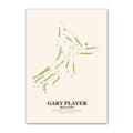 Gary Player golf course map print poster, Sun City South Africa golf wall art