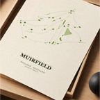 Muirfield Golf Course Map Print Poster | Scotland Golf Wall Art Decor