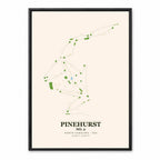 Pinehurst No.2 course map showing the crowned greens of the Donald Ross layout