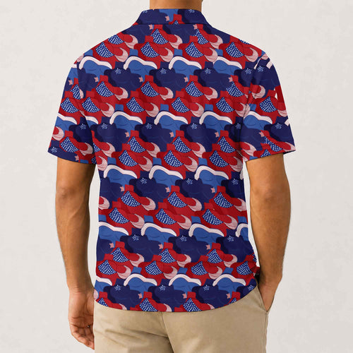 American Flag Boobs Golf Polo Shirt - Golf Gift for Golfers