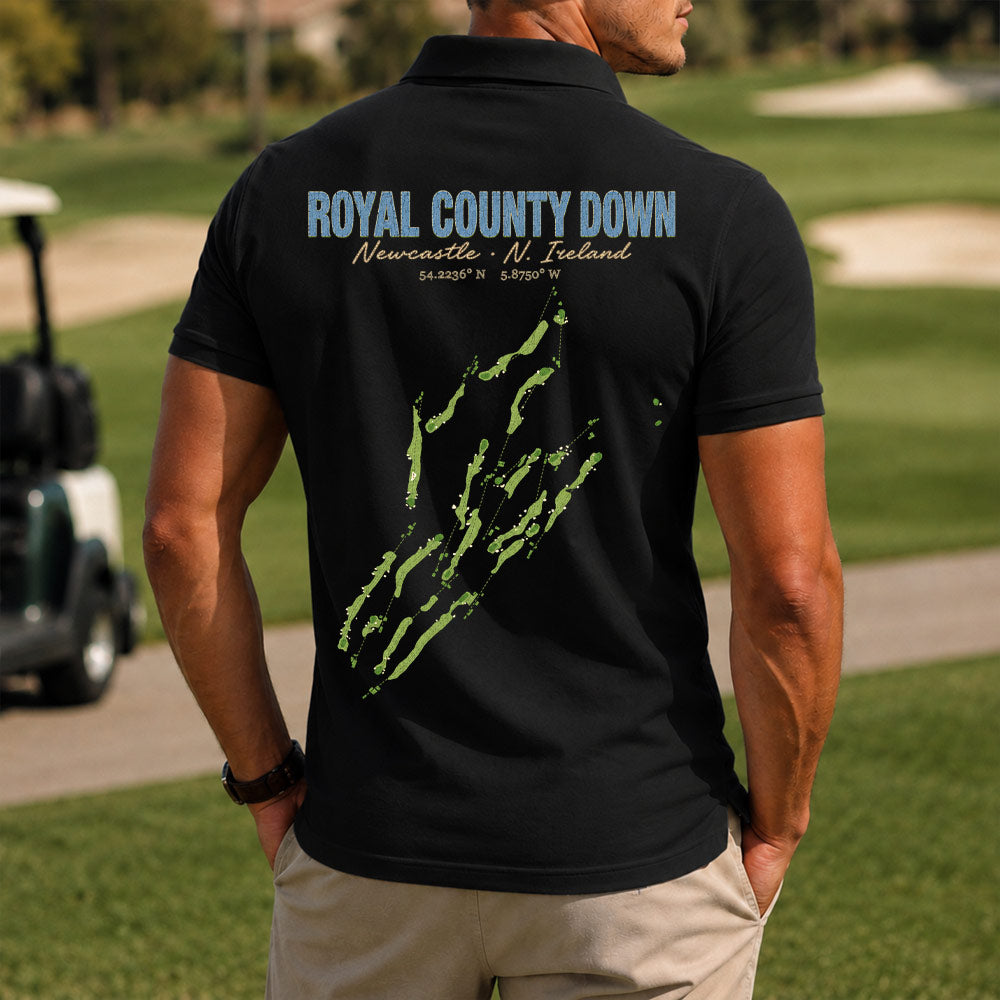 Royal County Down Golf Polo Shirt - Golf Gift for Golfers