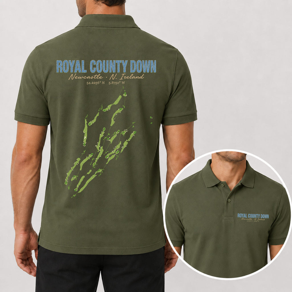 Royal County Down Golf Polo Shirt - Golf Gift for Golfers
