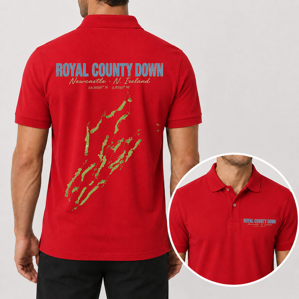 Royal County Down Golf Polo Shirt - Golf Gift for Golfers