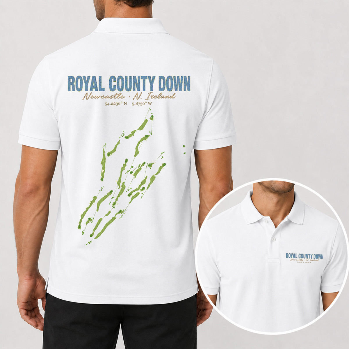 Royal County Down Golf Polo Shirt - Golf Gift for Golfers