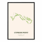 Cypress Point course map showing coastal holes on the Monterey Peninsula