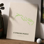 Cypress Point Golf Course Map Print Poster | California USA Golf Wall Art