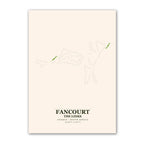 Fancourt The Links golf course map print poster, George South Africa golf wall art