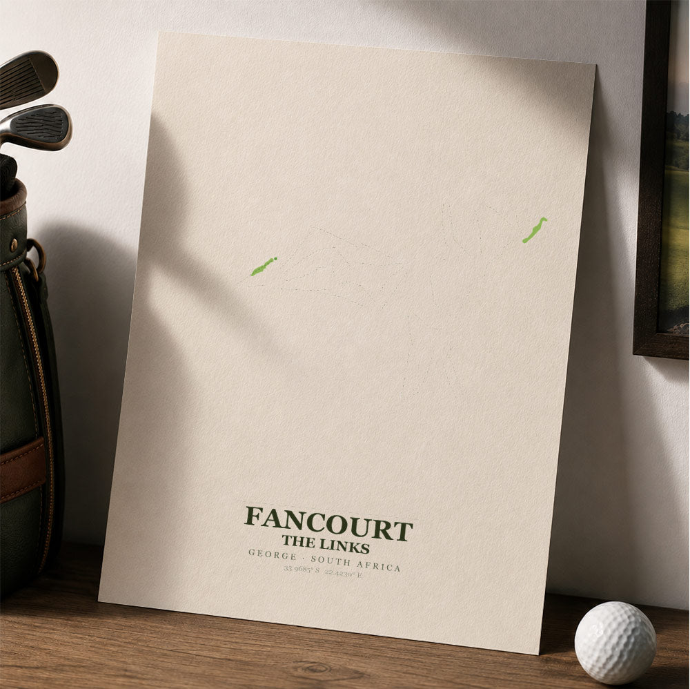 Fancourt The Links Golf Course Map Print Poster | George South Africa Golf Wall Art