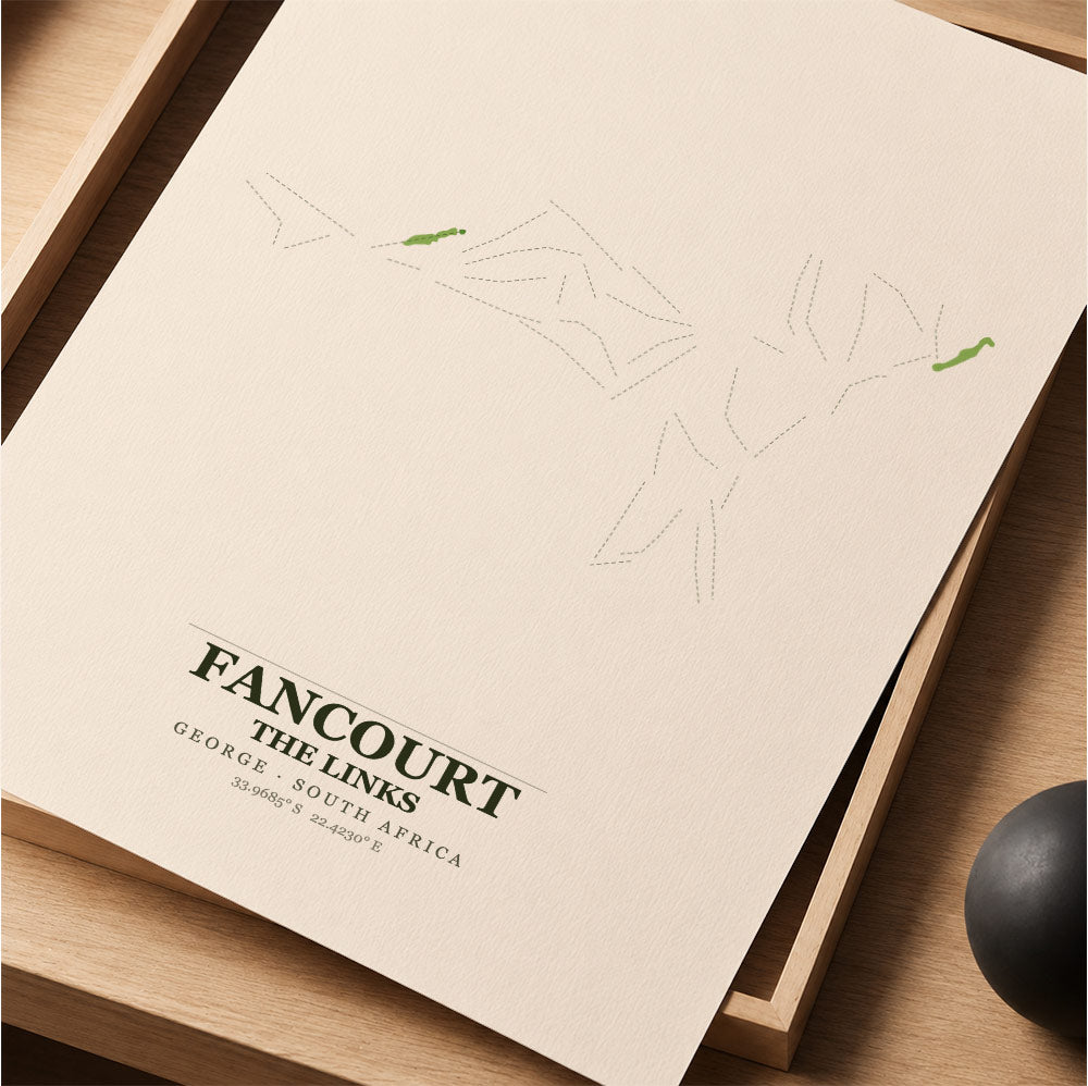 Fancourt The Links Golf Course Map Print Poster | George South Africa Golf Wall Art