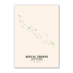 Royal Troon Old Course Golf Course Map Print Poster | Scotland Golf Wall Art Decor