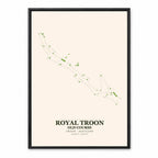 Royal Troon Old Course Golf Course Map Print Poster | Scotland Golf Wall Art Decor