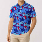 Funny Butt Pattern Golf Polo Shirt - Golf Gift for Golfers, front