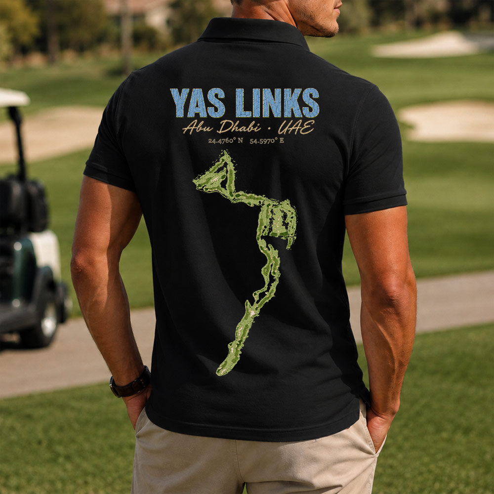 Yas Links Abu Dhabi Golf Polo Shirt - Golf Gift for Golfers