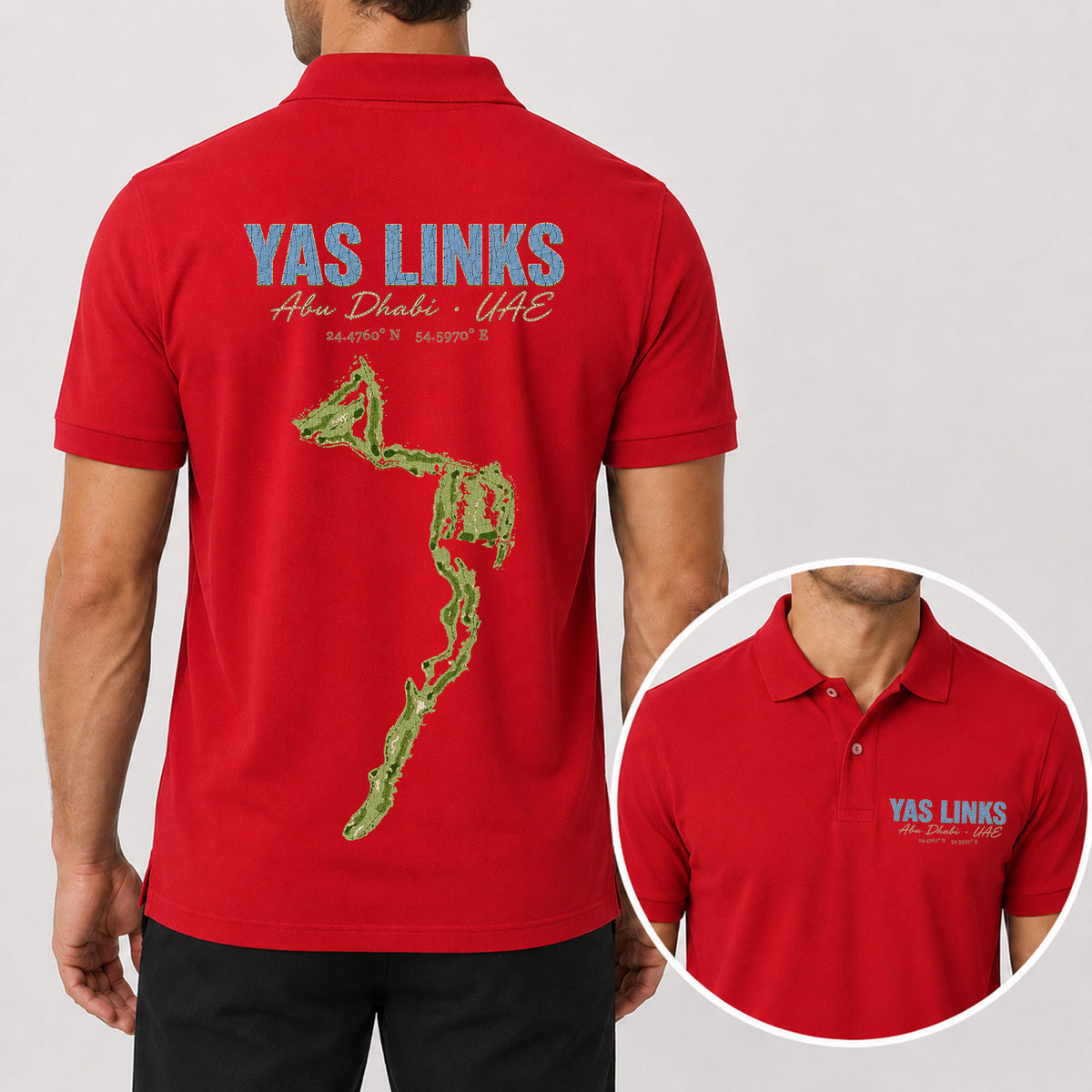 Yas Links Abu Dhabi Golf Polo Shirt - Golf Gift for Golfers