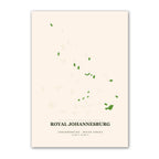 Royal Johannesburg golf course map print poster, Johannesburg South Africa golf wall art