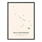 Royal Johannesburg course map showing the tree-lined championship layout