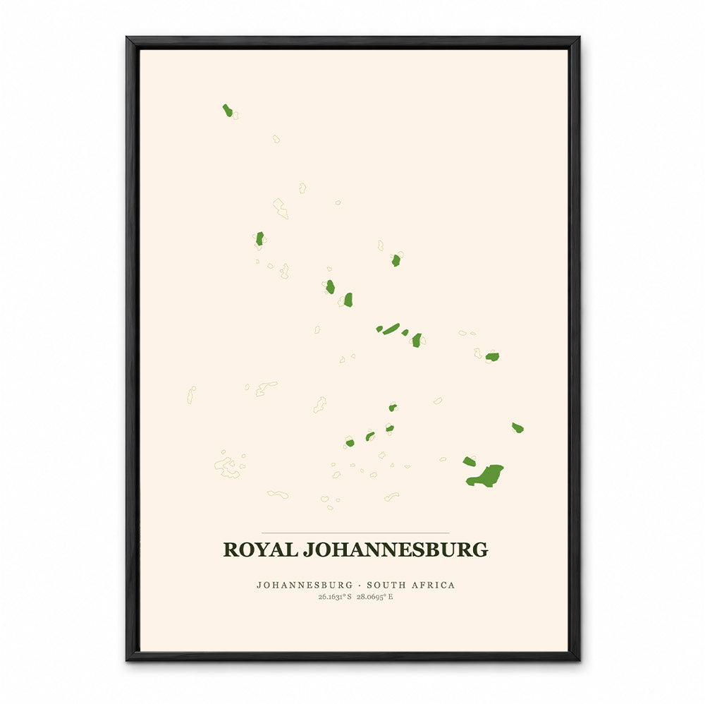 Royal Johannesburg course map showing the tree-lined championship layout