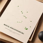 Royal Johannesburg Golf Course Map Print Poster | Johannesburg South Africa Golf Wall Art