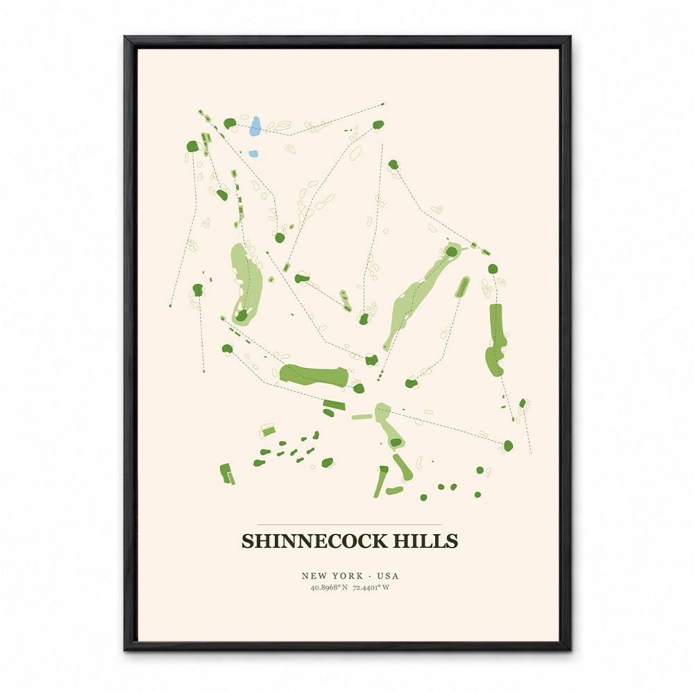 Shinnecock Hills course map showing the windswept Long Island links