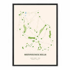 Shinnecock Hills course map showing the windswept Long Island links