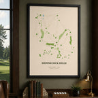 Shinnecock Hills Golf Course Map Print Poster | New York USA Golf Wall Art