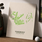 Oakmont Country Club Golf Course Map Print Poster | Pennsylvania USA Golf Wall Art