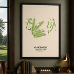 Oakmont Country Club Golf Course Map Print Poster | Pennsylvania USA Golf Wall Art