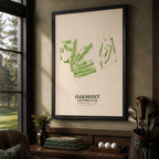 Oakmont Country Club Golf Course Map Print Poster | Pennsylvania USA Golf Wall Art