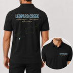 Leopard Creek Golf Polo Shirt - Golf Gift for Golfers, black