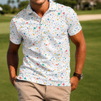 Paint Splatter Golf Polo Shirt - Golf Gift for Golfers