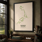 Merion Golf Course Map Print Poster | Pennsylvania USA Golf Wall Art