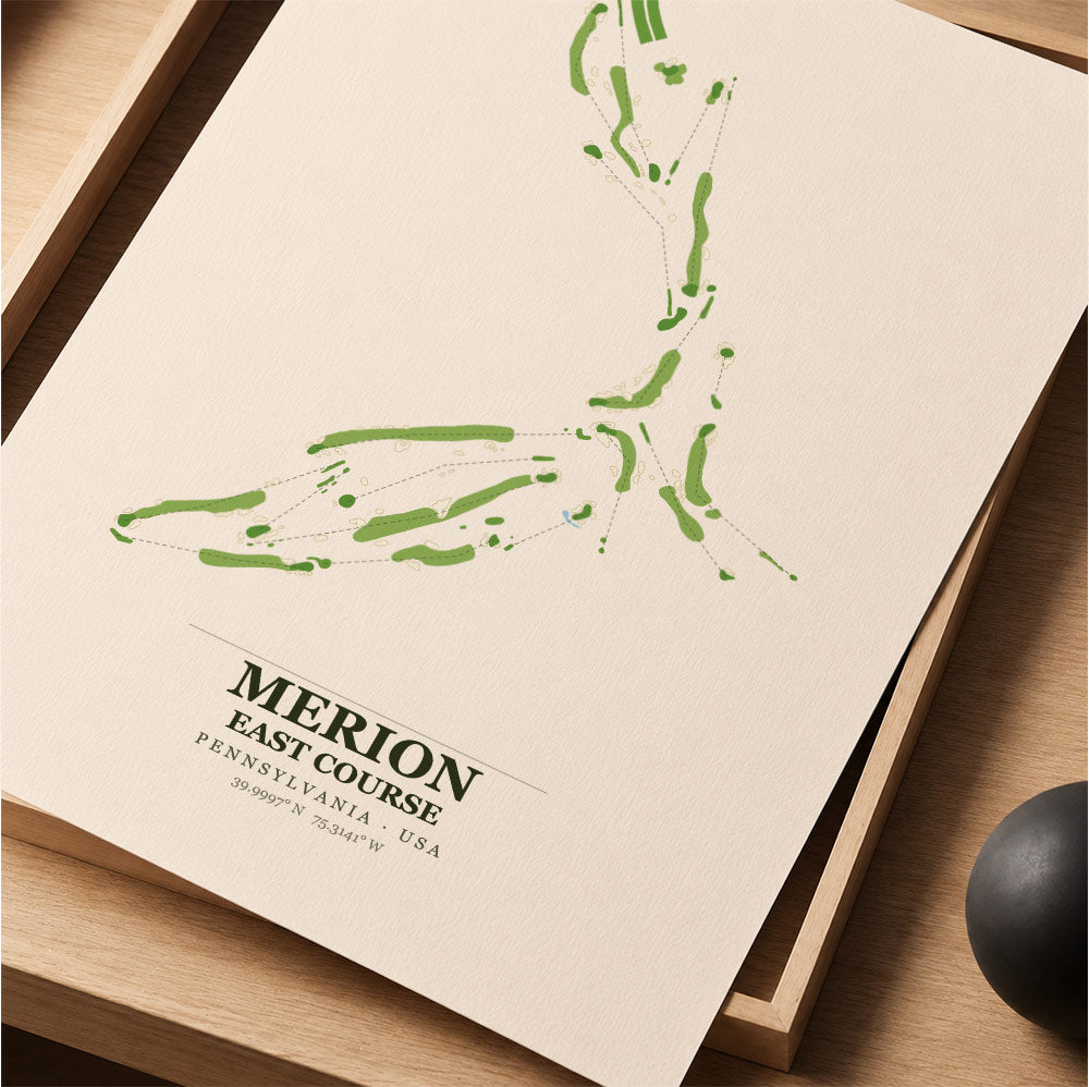 Merion Golf Course Map Print Poster | Pennsylvania USA Golf Wall Art