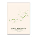 Royal Portrush Dunluce Links Golf Course Map Print Poster | Ireland Golf Wall Art Decor
