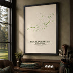 Royal Portrush Dunluce Links Golf Course Map Print Poster | Ireland Golf Wall Art Decor