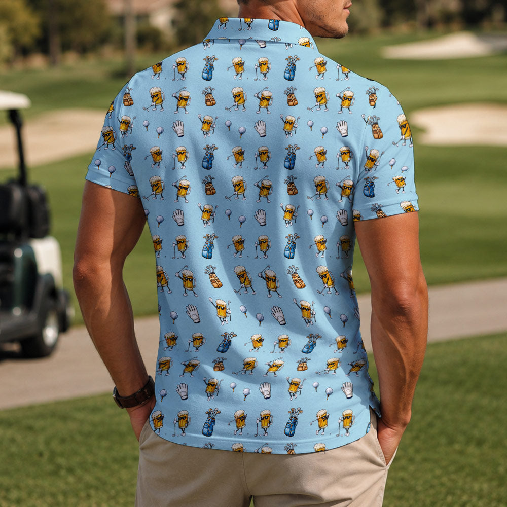 Funny Beer Golf Polo Shirt - Golf Gift for Golfers