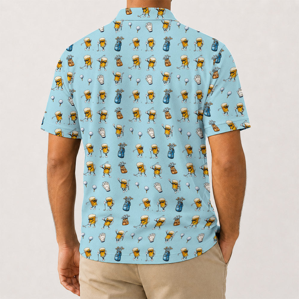 Funny Beer Golf Polo Shirt - Golf Gift for Golfers
