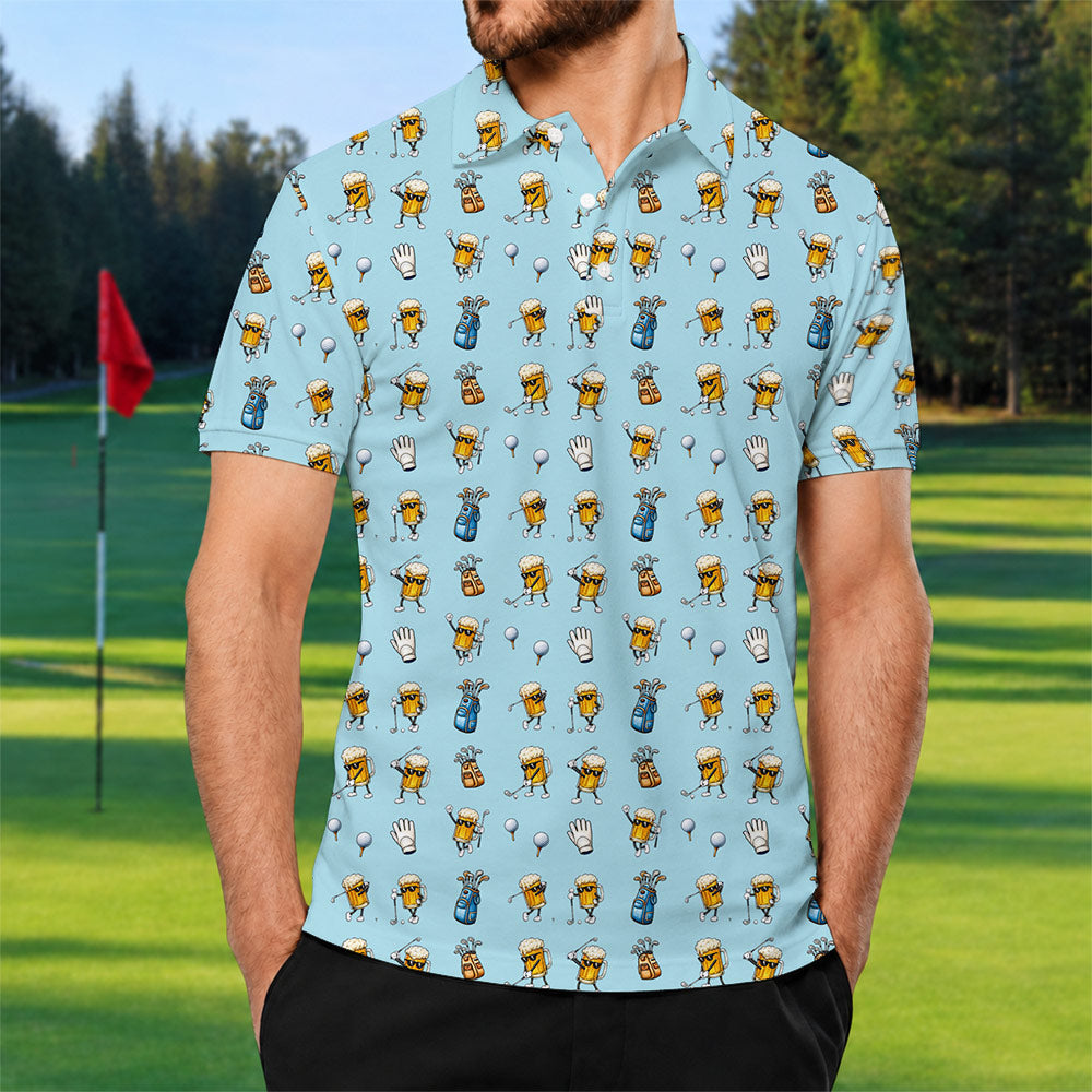 Funny Beer Golf Polo Shirt - Golf Gift for Golfers